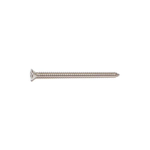 Midwest Fastener Sheet Metal Screw, #8 x 2-1/2 in, 18-8 Stainless Steel Oval Head Phillips Drive, 100 PK 05230 - main